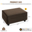 LLappuil Ottoman Square Footrest for Modular Sectional Sofa, Velvet Foot Stool for Living Room Brown