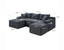 LLappuil Sectional Sofa, 94.5" U Shaped Modular Sectional Couch with Right Chaise, Cloud Courduroy Sofa Couch with Movable Ottoman for Living Room Gray