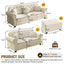 LLappuil Modular Sectional Sofa, 5 Seat Velvet Sofa with Ottoman for Living Room Beige