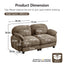 LLappuil 72" Loveseat Sofa, Cloud Chenille Sofa Couch for Living Room