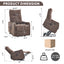 LLappuil Power Lift Recliner Chair, 8‑Point Vibration Massage Reclining Chair with Heat, Chenille Reading Chair with Side Pocket, USB Charge Port, Remote Control for Living Room