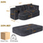 LLappuil 79" Futon Sofa Bed, Boneless Sofa Convertible Sofa Bed Full Size, Corduroy Loveseat Floor Sofa Couch for Living Room