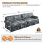 LLappuil 94" 3 Seater Sofa, Chenille 4 Seat Sofa for Living Room, 26.4" Extra Deep Seat Mid Century Sofa Blue