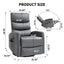LLappuil Recliner Chair, 360° Swivel Massage Recliner Chair with Heat, Nursery Glider Rocker Faux Leather Recliner Chair for Living Room Beige
