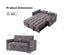 LLappuil Pull Out Sofa Bed, Loveseat Sofa Convertible Sofa Bed, Velvet Sofa Couch for Compact Space Dark Gray