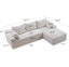 LLappuil 95" Sectional Sofa, Modular Sectional Couch with Left Chaise, Deep Seat Corduroy Cloud Sofa for Living Room