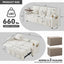 LLappuil 81" Loveseat Sofa with Recliner Chair, 3 Seat Sofa with Pull Out Sofa Bed, Chenille Sofa Couch Convertible Sofa Bed with Tabletop, Cup Holder, USB & Type-c Charging Port for Living Room