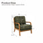LLappuil Accent Chair, Mid-Century Modern Reading Single Sofa Chair for Living Room, Foil Fabric