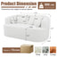 LLappuil 67" Loveseat Sofa, Chenille Boneless Sofa Couch for Living Room, No Need Assemble Beige
