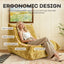 LLappuil Bean Bag Chair, Lazy Sofa Chair for Adults, BeanBag Chair Bean Bag Sofa with Memory Foam for Living Room Bedroom Yellow