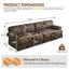 LLappuil 94" 3 Seater Sofa, Chenille 4 Seat Sofa for Living Room, 26.4" Extra Deep Seat Mid Century Sofa Black