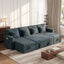 LLappuil 107" Sectional Sofa, U Shaped Sectional Couch with Storage Chaise, Pull Out Sofa Bed Convertible Sofa Bed, Corduroy Sofa Couch with USB Charging Port, Cup Holder for Living Room Dark Gray