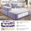 LLappuil Chaise Lounge Chair Indoor, Corduroy Boneless Sofa Bed, Deep Seat Sleeper Couch Reading Chairs, Cloud Sofas Couches for Living Room, No Assembly Required Purple