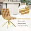 LLappuil Dining Chair Set of 2, 2 Piece Puffy Bubble Kitchen Dining Chair with with Metal Legs, Tufted Velvet 360° Swivel Accent Chair for Dining Room, Kitchen, Living Room