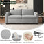 LLappuil 73" Loveseat Sofa, Pull Out Sofa Bed Full Size with 3" Mattress, Corduroy Sofa Couch with USB Ports, Cup Holders, Phone Holder Convertible Sofa Bed for Living Room Gray