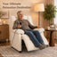 LLappuil Recliner Chair, Power Zero Gravity Chenille Reclining Sofa Chair, Electric Adjustable 90‑160° Recliner Reading Chair for Living Room