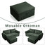 LLappuil Pull Out Sofa Bed Queen Size, 85" Loveseat Sofa with Movable Ottoman, USB Charging Port, Corduroy Sofa Couch Convertible Sofa Bed for Living Room Green