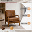 LLappuil Accent Chair, Mid-Century Modern Reading Single Sofa Chair for Living Room, Foil Fabric