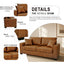 LLappuil 69" Loveseat Sofa, Upholstered Couch with 2 Throw Pillows for Living Room, Foil Fabric Brown