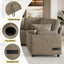 LLappuil 110" Sectional Sofa, Sectional Couch with Pull Out Sofa Bed Queen Size, 6 Seat Chenille Sofa with Hidden Storage Armrest, Cup Holders, Charging Ports for Living Room Brown