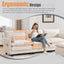 LLappuil Sectional Sofa, 4 Seat Corduroy Cloud Sofa Couch with Reversible Ottoman for Living Room Beige
