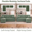 LLappuil Sectional Sofa, 71" Sectional Couch Convertible Sofa Bed, Pull Out Sofa Bed Full Size with Storage Chaise for Living Room, Linen Green