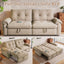LLappuil 77" Pull Out Sofa Bed Queen Size, Loveseat Sofa Convertible Sleeper Sofa Bed, Flannelette Fabric Sofa Couch for Living Room Brown