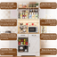 LLappuil 72.8" Kitchen Pantry, Kitchen Pantry Storage Cabinet with LED Light & Outlet, Kitchen Hutch with 6 Hooks, Drawer, Adjustable Shelves White