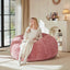 LLappuil 6 Feet Bean Bag Chair, Lazy Sofa Chair for Adults, Memory Foam Bean Bag Chairs with Filler Included for Living Room Bedroom Pink