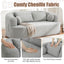 LLappuil 67" Loveseat Sofa, Chenille Boneless Sofa Couch for Living Room, No Need Assemble Gray