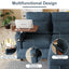 LLappuil 81" Loveseat Sofa with Recliner Chair, 3 Seat Sofa with Pull Out Sofa Bed, Chenille Sofa Couch Convertible Sofa Bed with Tabletop, Cup Holder, USB & Type-c Charging Port for Living Room