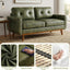 LLappuil 65" Loveseat Sofa, Love Seat Small Sofa Couch for Living Room, Bedroom, Compact Space, Foil Fabric Green