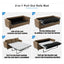 Lappuil 82" Pull Out Sofa Bed Queen Size, Mid-century 3 Seat Sofa with 3.35" Memory Foam Mattress, Convertible Sofa Bed with Rivet Handrail Armrest for Living Room Dark