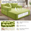 LLappuil Chaise Lounge Chair Indoor, Corduroy Boneless Sofa Bed, Deep Seat Sleeper Couch Reading Chairs, Cloud Sofas Couches for Living Room, No Assembly Required Olive