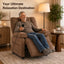 LLappuil Recliner Chair, Power Zero Gravity Chenille Reclining Sofa Chair, Electric Adjustable 90‑160° Recliner Reading Chair for Living Room
