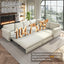 LLappuil Sectional Sofa, Pull Out Sofa Bed King Size, 6 Seat Chenille Sofa Couch Convertible Sleeper Sofa Bed for Living Room Beige
