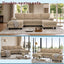 LLappuil Sectional Sofa, 104" Sectional Couch with Dual Chaise, Upholstered Sofa Couch for Living Room Camel