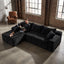 LLappuil 106" Sectional Sofa, Modular Sectional Couch with Right Chaise, Deep Seat Corduroy Cloud Sofa for Living Room