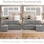 LLappuil 71" Sectional Sofa, Sectional Couch with Pull Out Sofa Bed Twin Size, Convertible Sofa Bed with Storage Chaise for Living Room, Compact Space, Polyester Fabric Light Gray