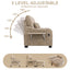 LLappuil 60" Loveseat Sofa with Storage Ottoman, 2 Seat Sofa Convertible Sofa Bed, Chenille Sofa Couch with Small Tabletop, USB & Type-c Charging Port, Cup Holders for Living Room Khaki