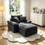 LLappuil 50" Accent Chair with Ottoman, Oversized Living Room Chair, Corduroy Deep Seat Reading Single Sofa Chair, No Need Assemble