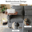 LLappuil 81" Loveseat Sofa with Recliner Chair, 3 Seat Sofa with Pull Out Sofa Bed, Chenille Sofa Couch Convertible Sofa Bed with Tabletop, Cup Holder, USB & Type-c Charging Port for Living Room