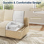 LLappuil 59" Loveseat Sofa, Small Living Room 2 Seat Sofa Couch, Corduroy Cloud Sofa Couch for Apartment, Compact Space Beige