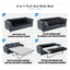Lappuil 82" Pull Out Sofa Bed Queen Size, Mid-century 3 Seat Sofa with 3.35" Memory Foam Mattress, Convertible Sofa Bed with Rivet Handrail Armrest for Living Room Dark