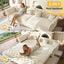 LLappuil 100" Pull Out Sofa Bed King Size, Lovseat Sleeper Sofa Couch Convertible Sofa Bed, Velvet Sofa for Living Room Beige