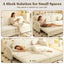LLappuil Pull Out Sofa Bed King Size, Loveseat Sofa Covertible Sofa Bed, Chenille Sofa Couch with USB Port, Side Pocket for Living Room