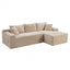 LLappuil 106" Sectional Sofa, Modular Sectional Couch with Left Chaise, Deep Seat Corduroy Cloud Sofa for Living Room