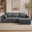 LLappuil 95" Sectional Sofa, Modular Sectional Couch with Left Chaise, Cup Holders, Side Pocket, Corduroy Boneless Sofa Couch for Living Room