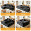 LLappuil 96" Sectional Sofa, Modular Sectional Couch with Right Chaise, Deep Seat Corduroy Cloud Sofa for Living Room Gray