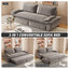 LLappuil 73" Pull Out Sofa Bed Queen Size, Velvet Loveseat Sofa Couch Convertible Sofa Bed for Living Room Gray
